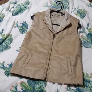 New western faux leather vest